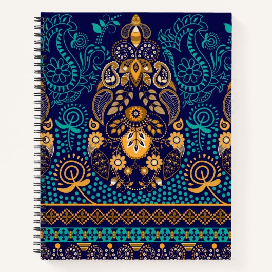 Paisley Blue Notizblock (Vorderseite)