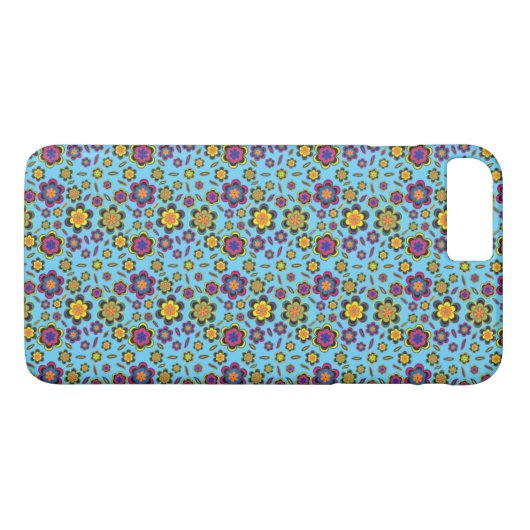 Paisley Blume Design Muster Handy Case (Rückseite (Horizontal))