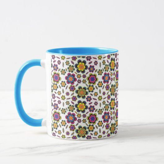 Paisley Blume Design Muster Tasse (Links)