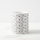 Paisley Blume Dots Green Rose Lila Kaffeetasse (Mittel)