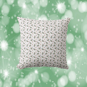 Paisley Blume Dots Green Rose Lila Muster Kissen