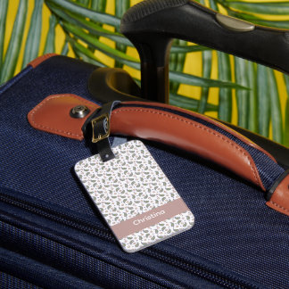 Paisley Blume Dots Lila-grünes Rosa personalisiere Gepäckanhänger