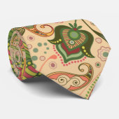 Paisley Blume Krawatte (Gerollt)