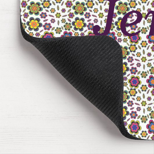Paisley-Blume-Muster Anpassbare Mousepad (Ecke)