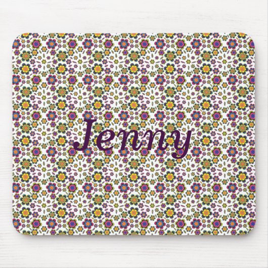 Paisley-Blume-Muster Anpassbare Mousepad (Vorne)