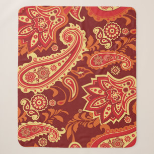 Paisley, Blume: nahtlose Ziermuster Sherpadecke