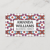 Paisley Blume Pattern Visitenkarte (Vorderseite)