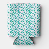 Paisley-Blumen-Boho-Grün-Blau Dosenkühler (Vorderseite)