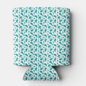 Paisley-Blumen-Boho-Grün-Blau Dosenkühler (Rückseite)