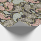 Paisley-Blumen-Boho-Muster Geschenkpapier (Ecke)