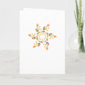 Paisley-Blumen-Indische-Hochzeit Programm (Rückseite)