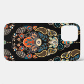 Paisley Blumen nahtlos Muster. Dunkle Kulisse mit Case-Mate iPhone Hülle (Rückseite (Horizontal))