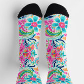Paisley-Blumendesign Socken (Oben)
