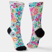 Paisley-Blumendesign Socken (Gewinkelt)