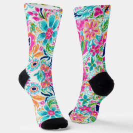 Paisley-Blumendesign Socken