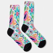 Paisley-Blumendesign Socken (Rechts)