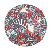 Paisley-Blumenmuster Baseball (Vorderseite)