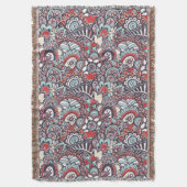 Paisley-Blumenmuster Decke (Vorderseite Vertikal)