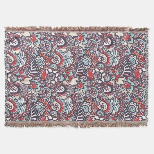 Paisley-Blumenmuster Decke (Vorderseite)