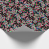 Paisley Blumenmuster, ethnischer Hintergrund. Geschenkpapier (Ecke)