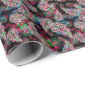 Paisley Blumenmuster, ethnischer Hintergrund. Geschenkpapier (Rolleneckpunkt)