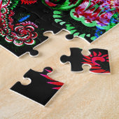 Paisley Blumenmuster, ethnischer Hintergrund. Puzzle (Seite)