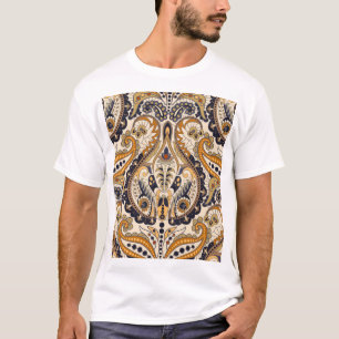 Paisley-Blumenmuster: Farbige nahtlose Gestaltung T-Shirt