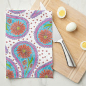 Paisley-Blumenmuster Geschirrtuch (Viertel Falte)