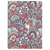 Paisley-Blumenmuster Klemmbrett (Rückseite)