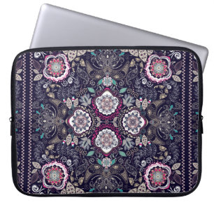 Paisley-Blumenmuster Laptopschutzhülle