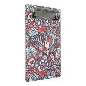 Paisley-Blumenmuster Mini Klemmbrett (Schrägansicht)