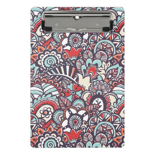 Paisley-Blumenmuster Mini Klemmbrett (Vorderseite)