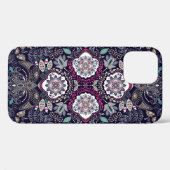 Paisley Blumenmuster, quadratisches Taschendesign. Case-Mate iPhone Hülle (Rückseite (Horizontal))
