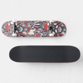Paisley-Blumenmuster Skateboard (Horizontal)