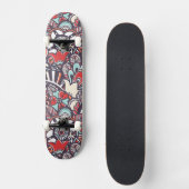 Paisley-Blumenmuster Skateboard (Vorderseite)