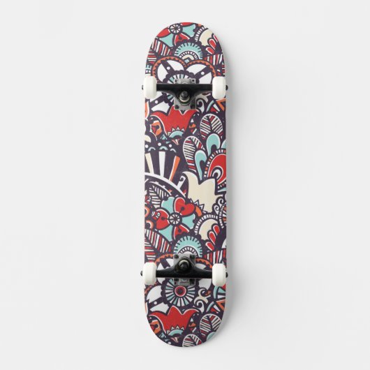 Paisley-Blumenmuster Skateboard (Vorderseite)