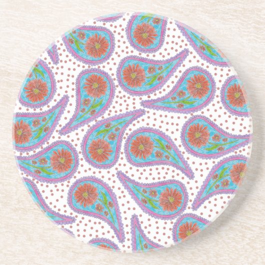 Paisley-Blumenmuster Untersetzer (Vorne)