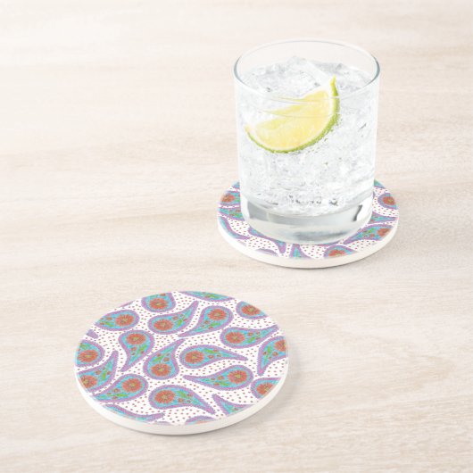 Paisley-Blumenmuster Untersetzer (Seite)