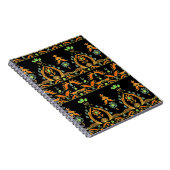 Paisley Bohemisch Kashmir Textile Design Notizblock (Rechte Seite)