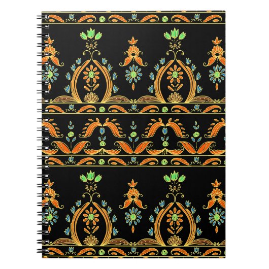 Paisley Bohemisch Kashmir Textile Design Notizblock (Vorderseite)
