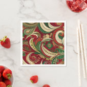 Paisley-Bordeaux-Serviette Serviette (Beispiel)