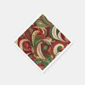 Paisley-Bordeaux-Serviette Serviette (Ecke)