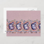 Paisley Border Postkarte (Vorne/Hinten)