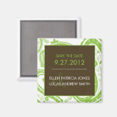 Paisley Border - Save the Date Magnet (Vorderseite/Rückseite)