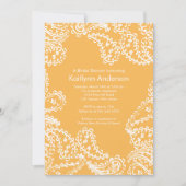 Paisley-Brautparty-Einladungs-Weiß-Bienenwachs Einladung (Vorderseite)
