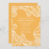 Paisley-Brautparty-Einladungs-Weiß-Bienenwachs Einladung (Vorne/Hinten)
