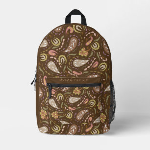 Paisley Brown Bedruckter Rucksack