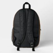 Paisley Brown Bedruckter Rucksack (Rückseite)