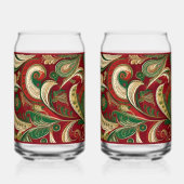 Paisley-Burgunder-Soda-Glas Dosenglas (Rechts)