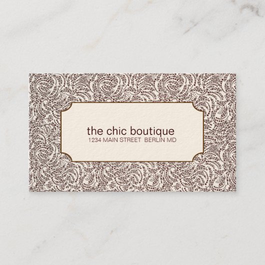 Paisley Business Cards Visitenkarte (Vorderseite)